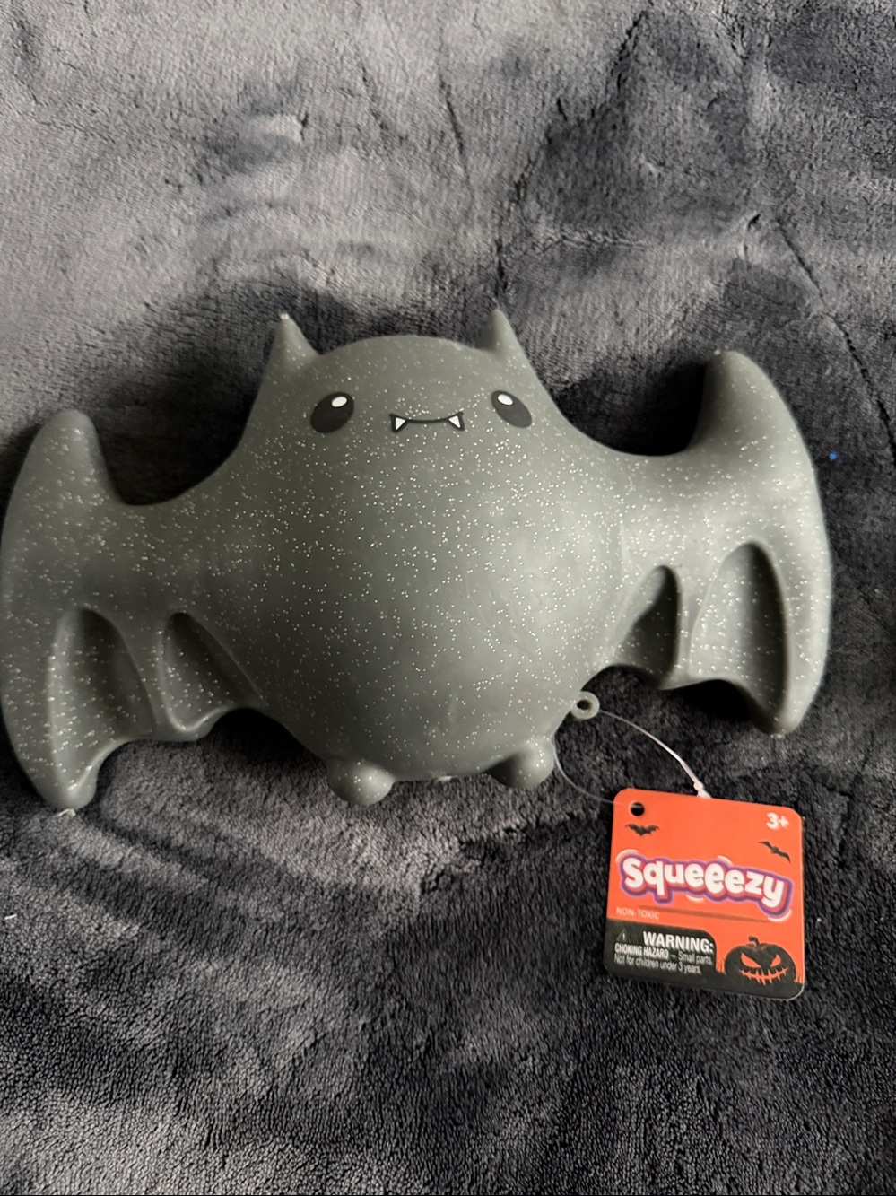 Toymendous Glitter Black Bat Squishy Toy -NWOT authentic from Target missing tag